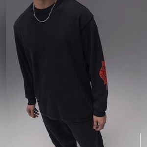 Jordan Rare Air Men's Long Sleeve T-Shirt ~ Black Chile Red IB3134-010 *NWT